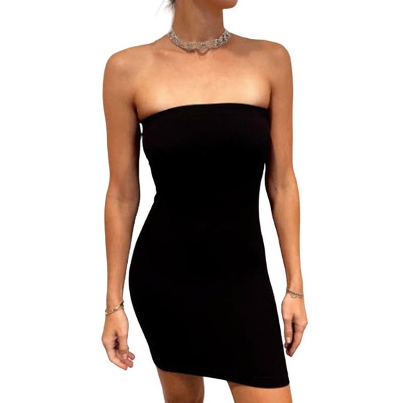 12th Tribe Norma Black Strapless Under Dress- One Size, NWT - Picture 3 of 5